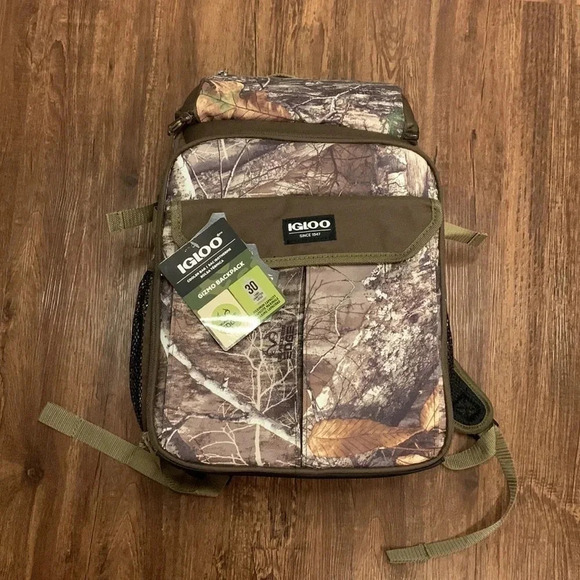 Igloo 30 Can Gizmo Backpack Cooler RealTree Insulated New - Picture 3 of 13